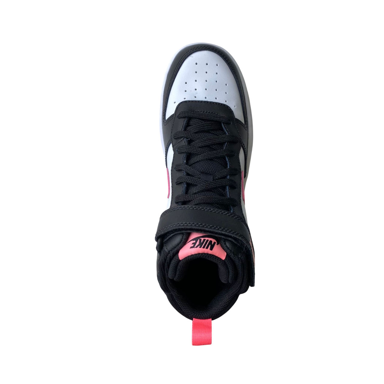 Nike scarpa da ginnastica da junior Court Borough Mid 2 CD7782-005 nero-bianco-rosa