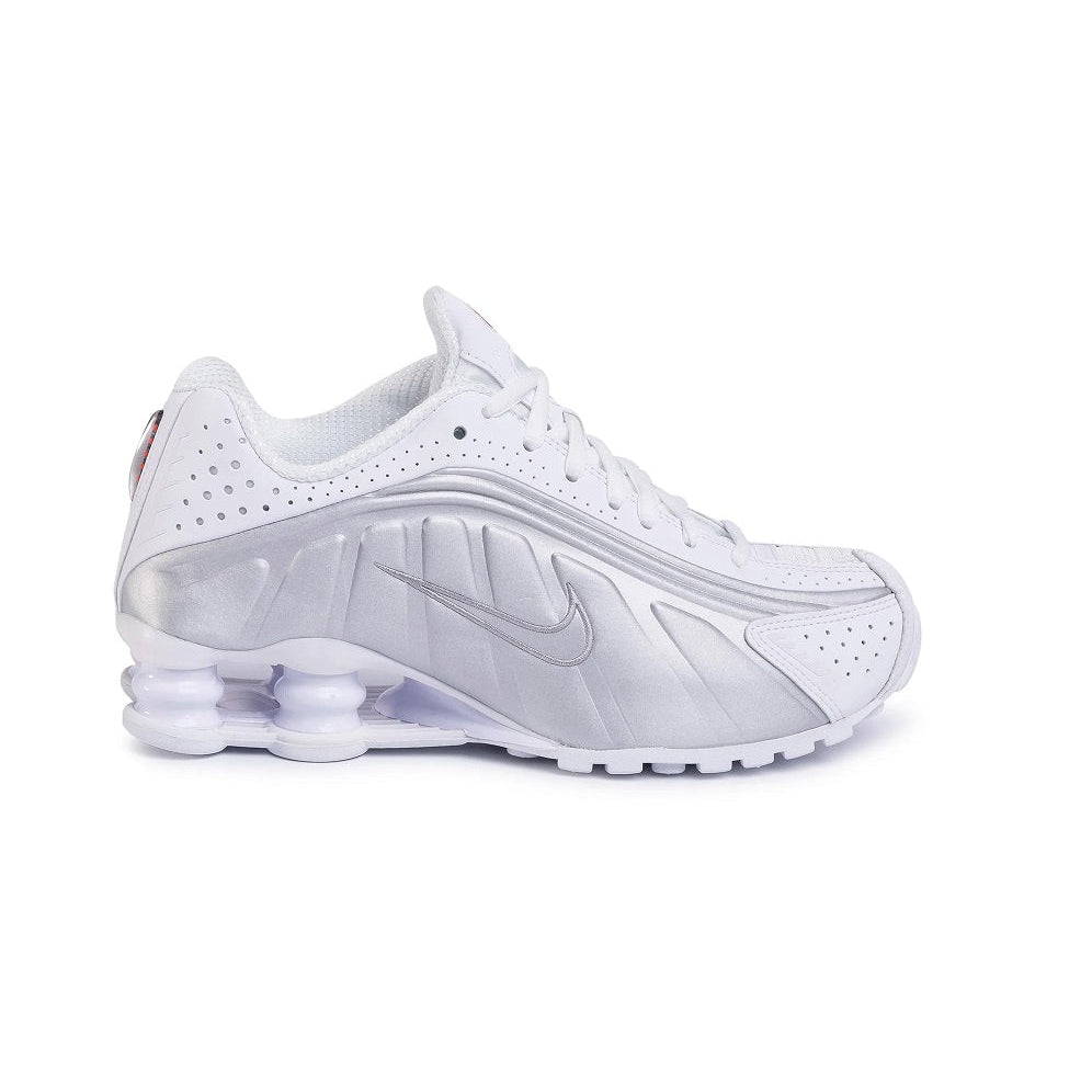 Nike scarpa sneakers da uomo Shox R4 AR3565-101 bianco-argento