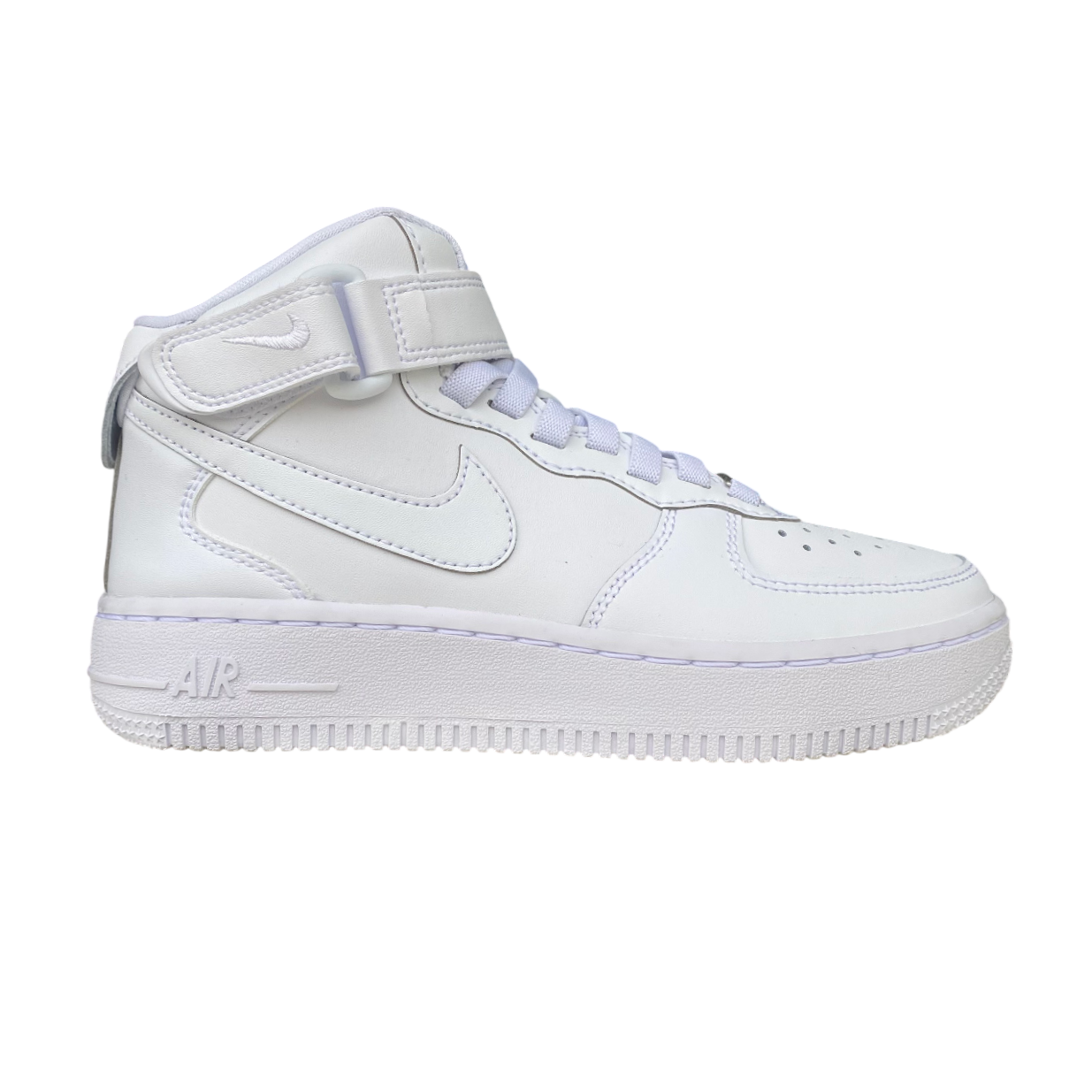 Nike scarpa sneakers junior Air Force 1 Mid Easyon FN1193-111 bianco