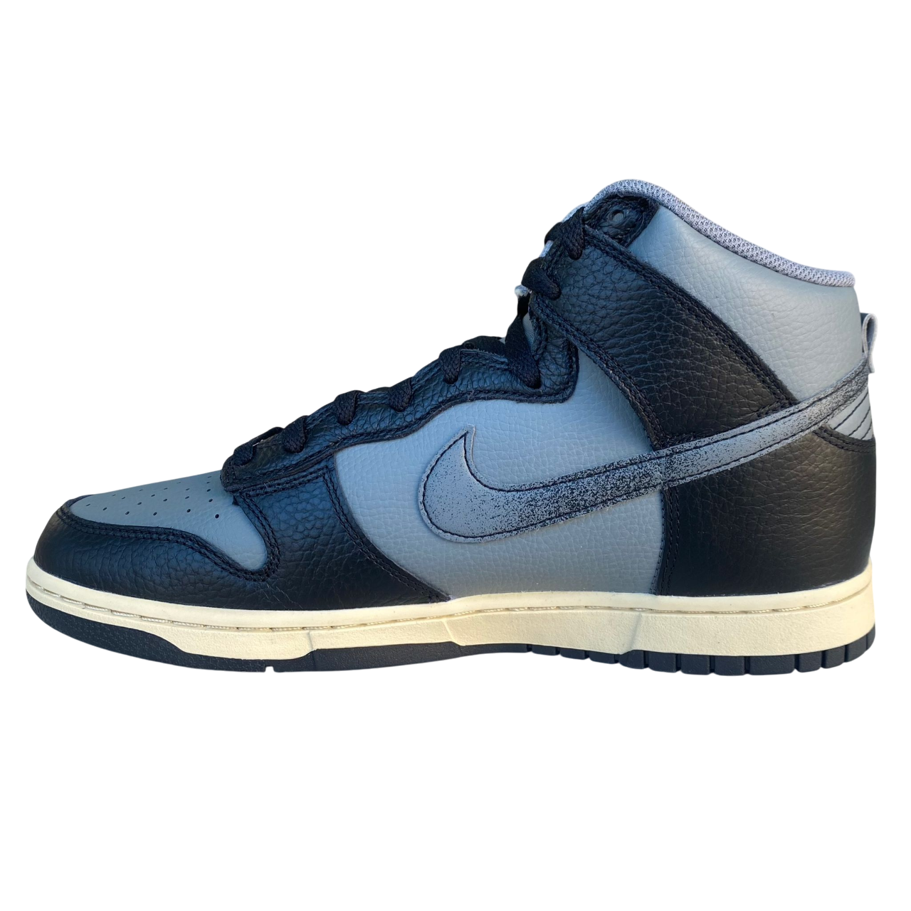 Nike scarpa sneakers alta da uomo Dunk Hi Retro Premium DV7216-001 grigio nero