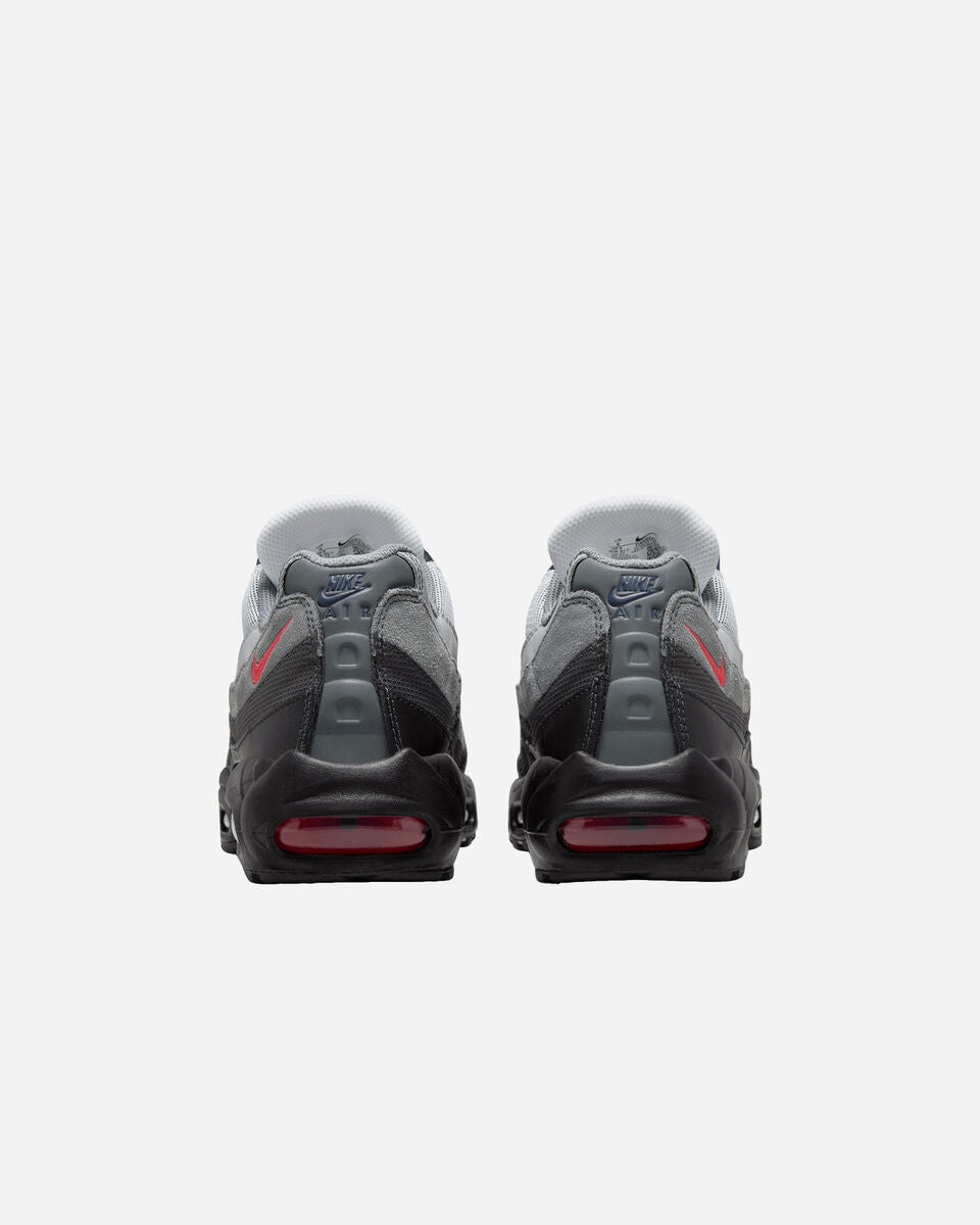 Nike scarpa sneakers da uomo Air Max 95 Essential DM0011 007 nero-rosso-antracite