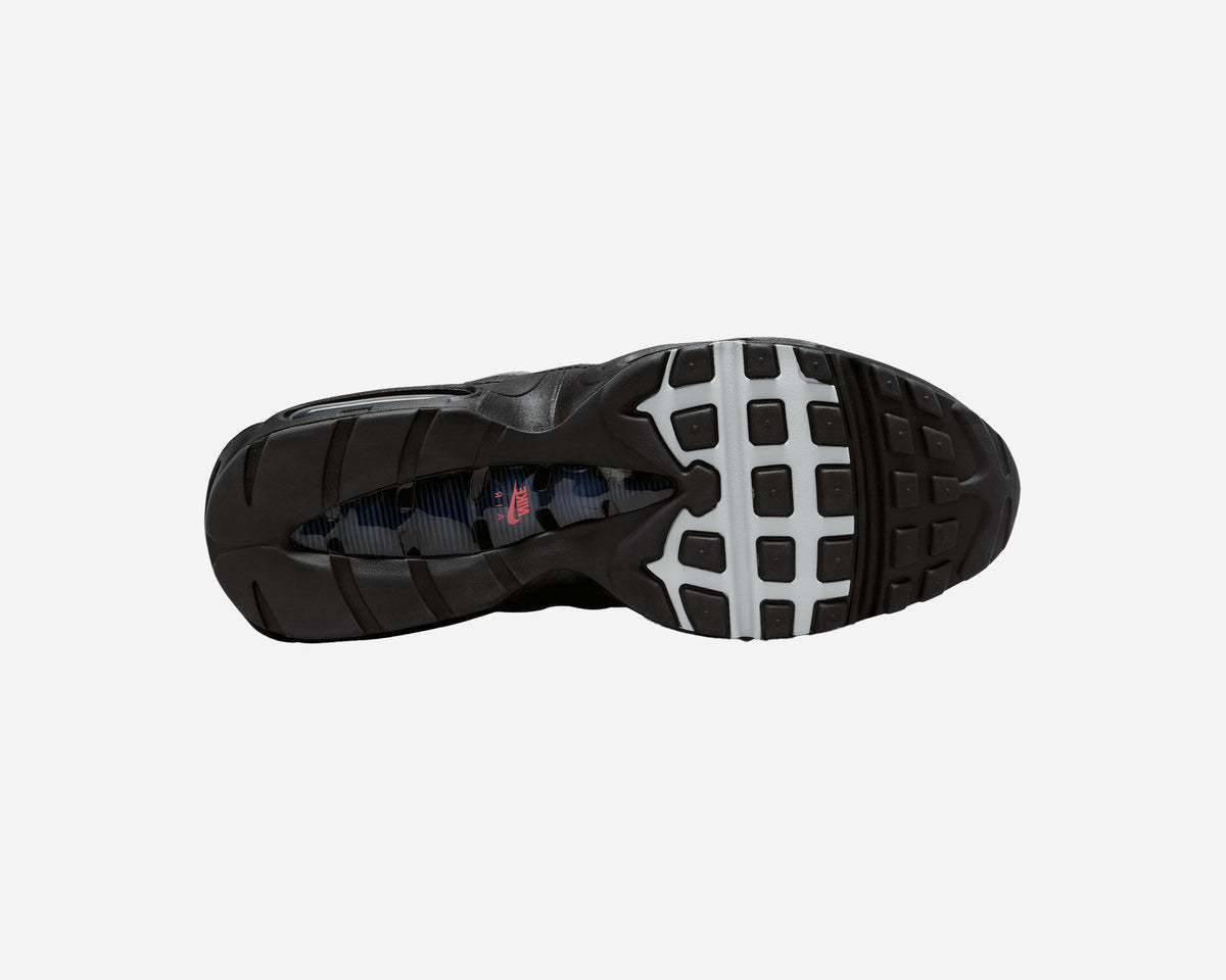 Nike scarpa sneakers da uomo Air Max 95 Essential DM0011 007 nero-rosso-antracite