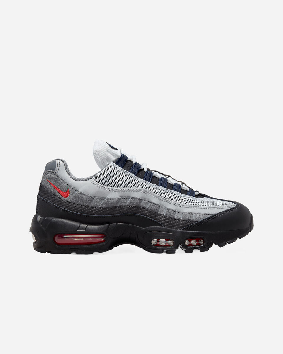 Nike scarpa sneakers da uomo Air Max 95 Essential DM0011 007 nero-rosso-antracite