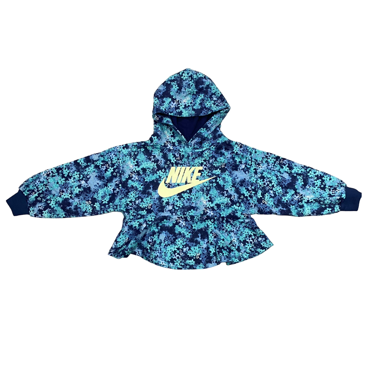 Nike tuta sportiva da bambina con cappuccio 36M177-U90 acqua-blu