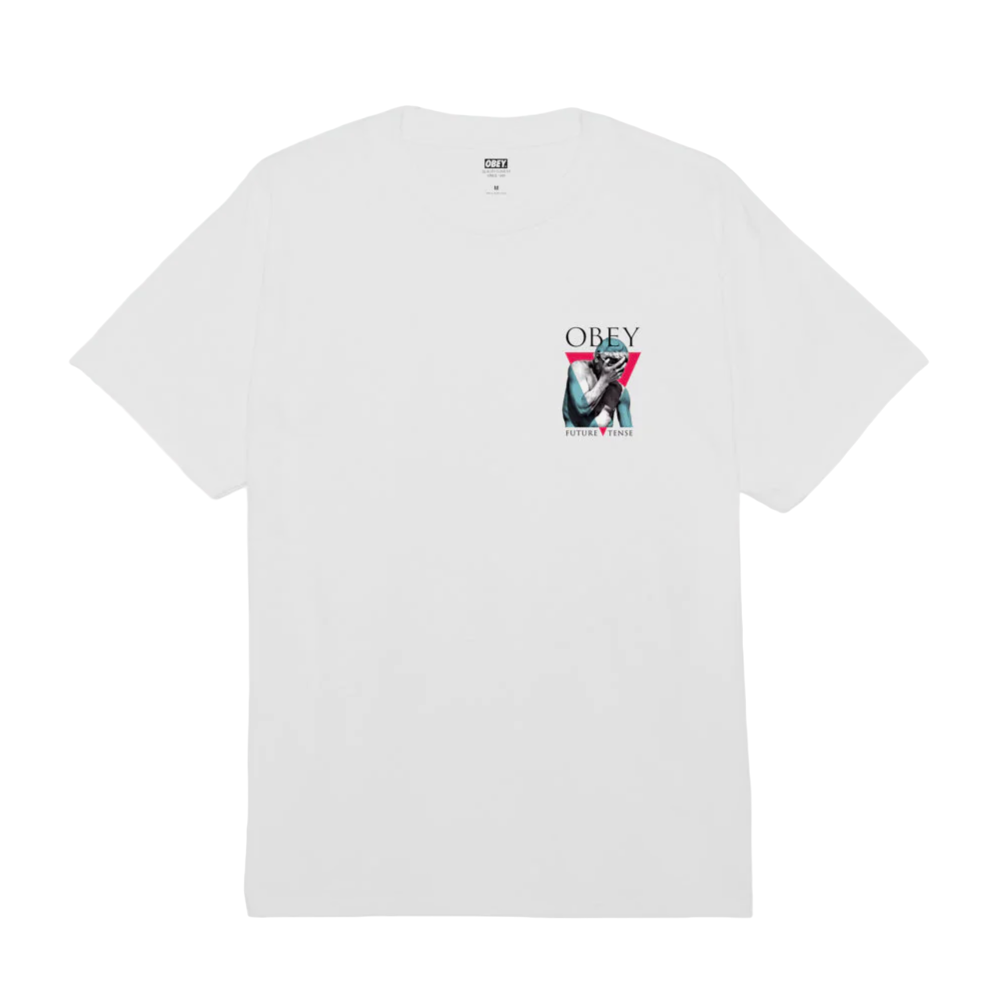 Obey maglietta manica corta da uomo Future Tense 165263778 bianco
