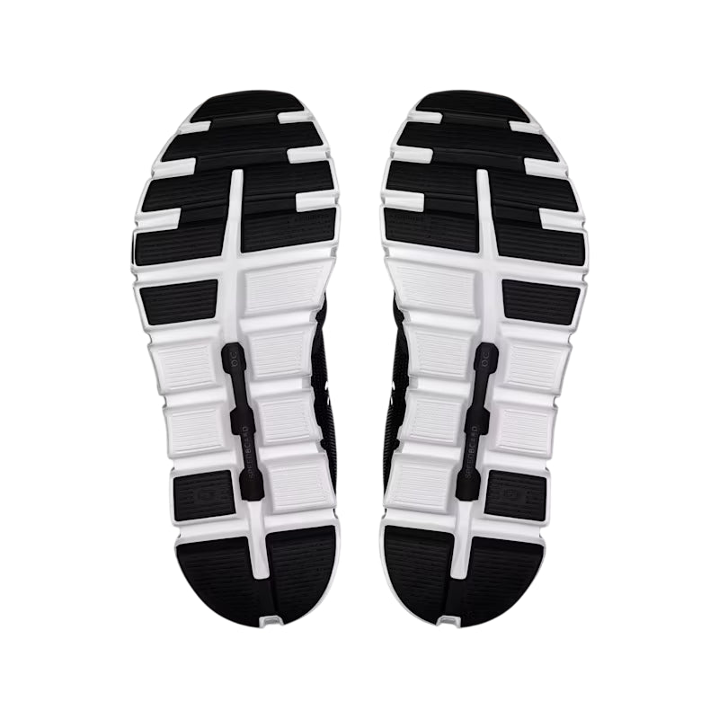 Dettaglio della suola CloudTec delle scarpe running On Cloud 6 uomo, tecnologia di ammortizzazione Zero-Gravity