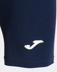 Pantaloncino running Joma 103489.300 blu vista laterale con dettaglio cuciture FLATLOCK