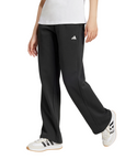 Pantalone donna Adidas Essentials Feel Cozy JC5921 nero con logo ricamato, abbigliamento casual comfort premium, frontale