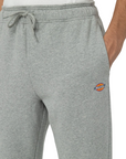 Dettaglio vita elasticizzata e tasche pantalone Dickies Mapleton unisex grigio comfort fit