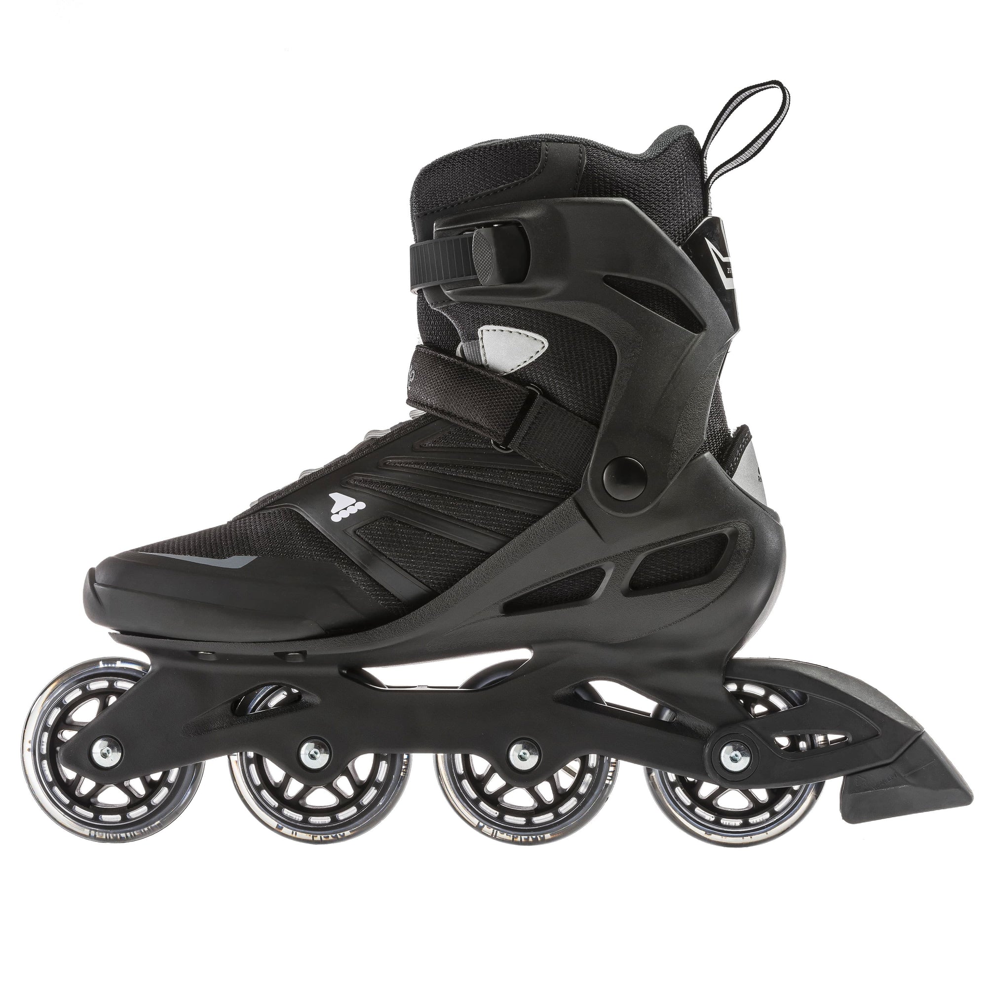 Rollerblade Zetrablade 07958600816 nero-argento, pattino in linea per uomo con scarpetta anatomica, ruote da 80mm e sistema di chiusura combinato per massimo comfort e prestazioni