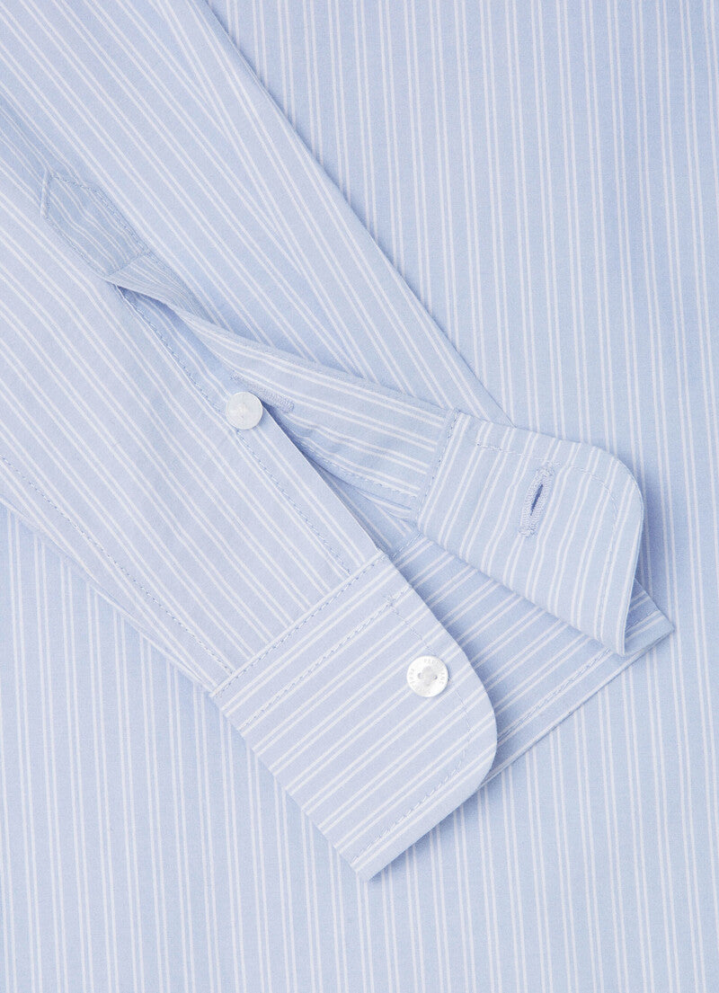 Pepe Jeans Camicia da donna a righe Lyra PL304703 563 azzurra con righe bianche