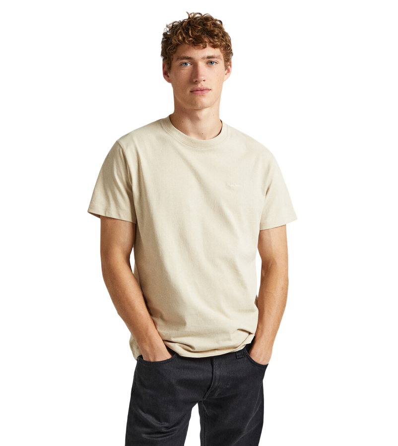 Pepe Jeans T-Shirt Uomo Slim Fit A Maniche Corte - Basic Con Stampa Logo Frontale, 95% Cotone 5% Elastan, Vestibilità Comoda, Colori Vari