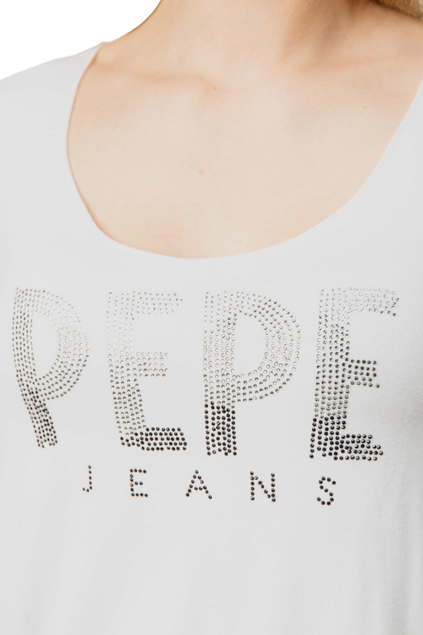 Pepe Jeans maglietta manica lunga da donna Calissa PL504337 802 bianco