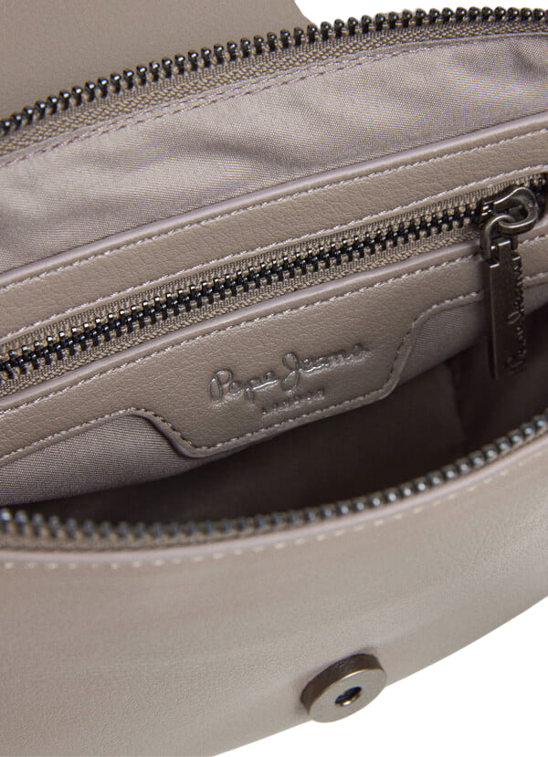 Pepe Jeans Borsa Donna PL0300006 940 Grigio – Similpelle Premium con Patta e Tracolla Regolabile - dettaglio interno