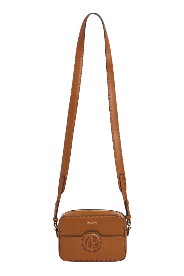 Pepe Jeans Borsa Donna PL031662 869 Marrone – Design Minimal Chic in Similpelle Premium - tracolla fronte