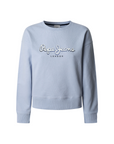 Pepe Jeans Felpa girocollo da donna Maddy PL581484 516 cielo