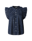 Pepe Jeans camicia smanicata da donna con scollo tondo Dialla PL305055 588 blu
