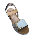 Stonefly sandalo da donna con fasce con velcro Elody 24 220834-BSE verde-bianco-marroncino