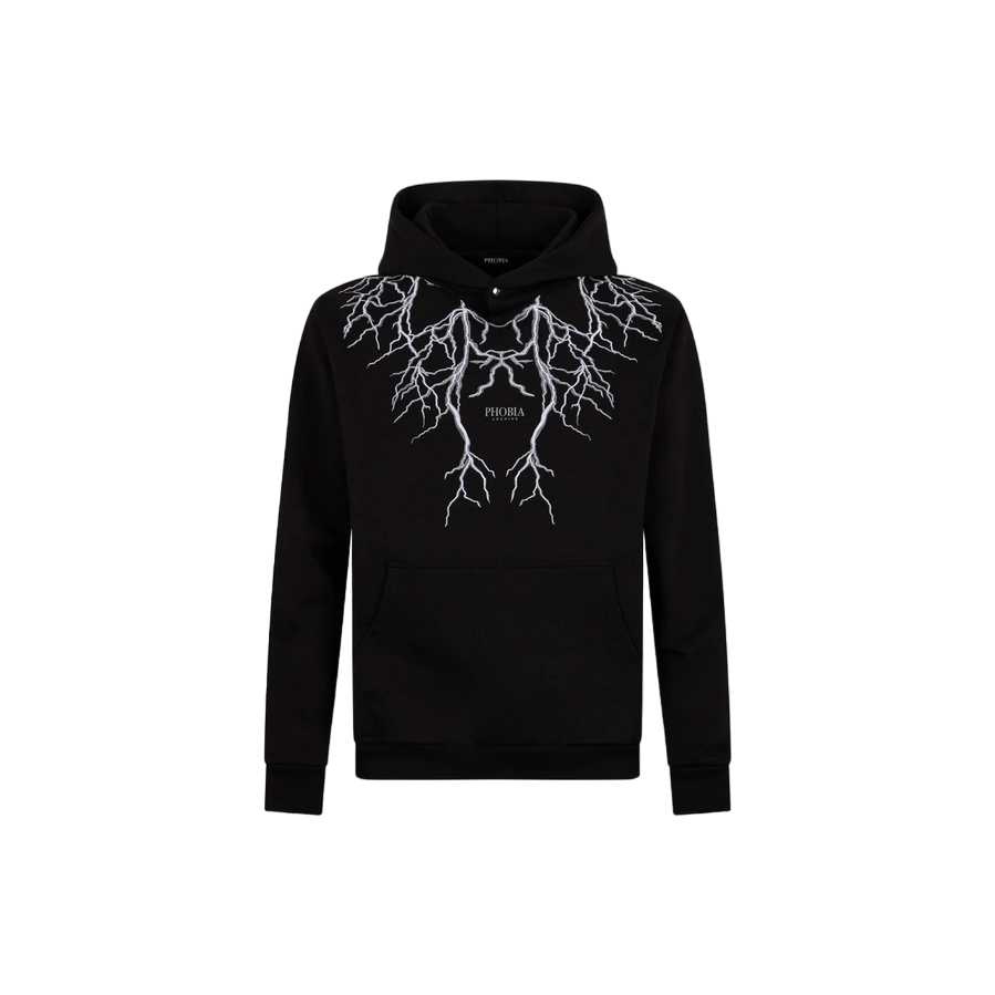 Phobia felpa con cappuccio con ricamo grigio PH00533 nero-grigio