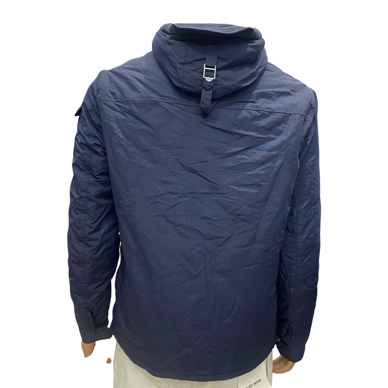 Pickwick giaccone da uomo con cappuccio mezza zip e tascone a marsupio Anorak Vulcano blu