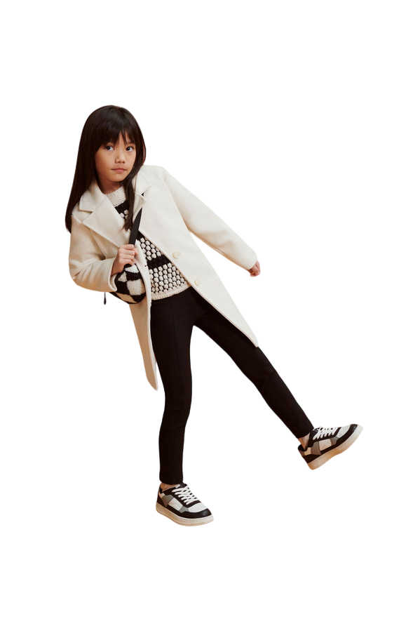 Please cappotto lungo da ragazza JB23120G55 3118 latte di mandorla