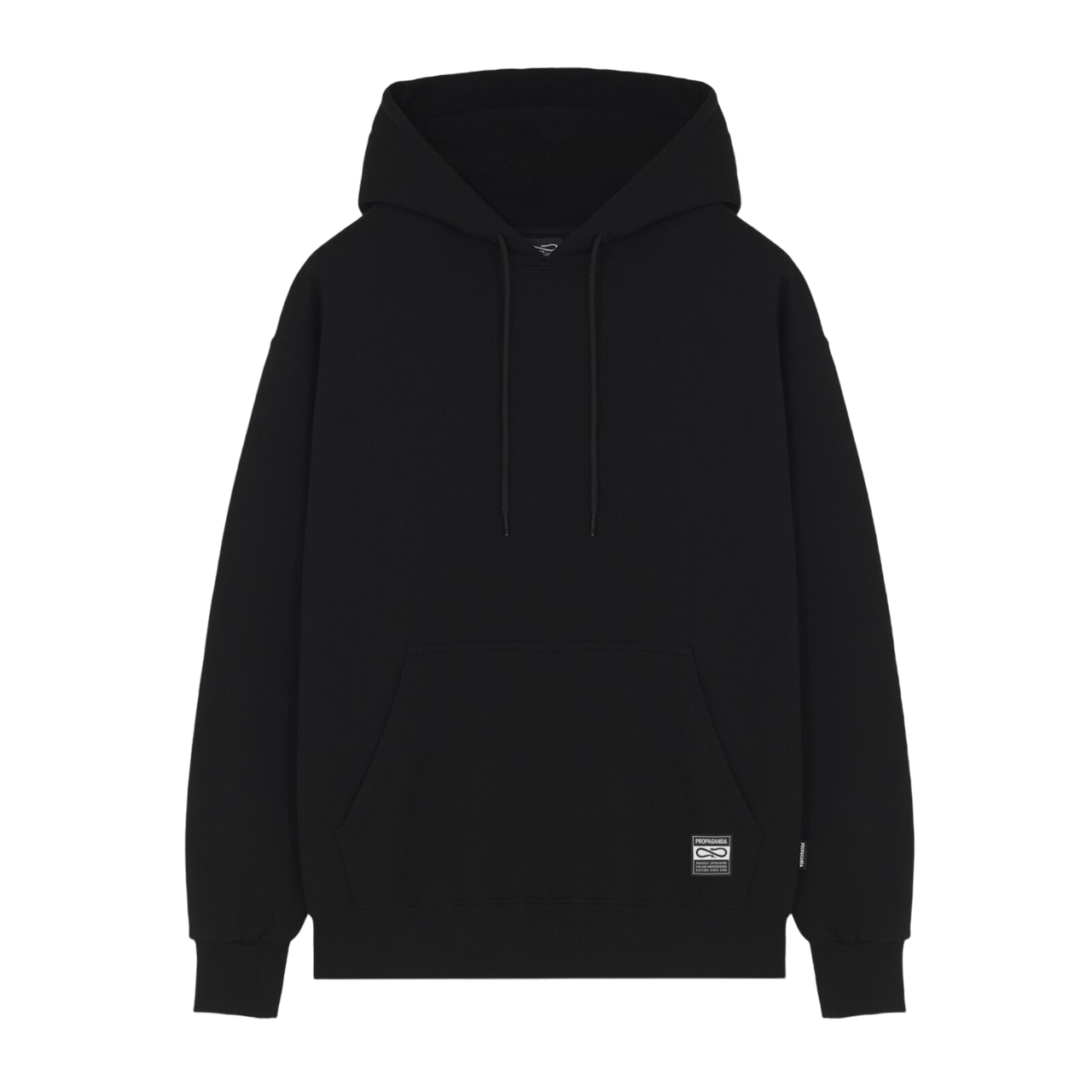 Propaganda felpa con cappuccio da uomo Label Bicolor 24FWPRFE747-01 nero