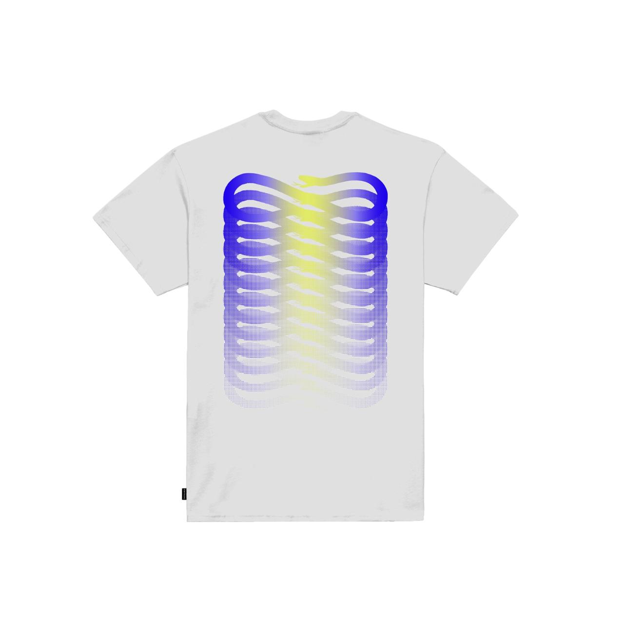 Propaganda maglietta manica corta da uomo con stampa Ribs Gradient 874-02 bianco