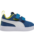 Sneakers da bambino Puma Courtflex v2 Mesh 371759-07 colore zaffiro stellato vista laterale