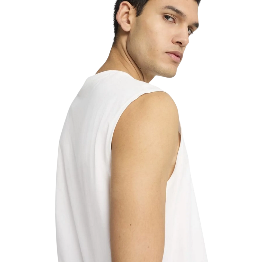 Puma maglietta smanicata da uomo con Logo piccolo Essentials 682626-02 bianco