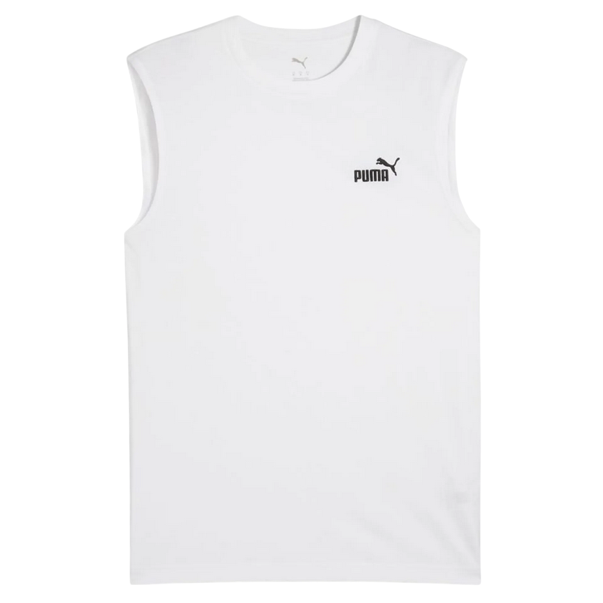 Puma maglietta smanicata da uomo con Logo piccolo Essentials 682626-02 bianco