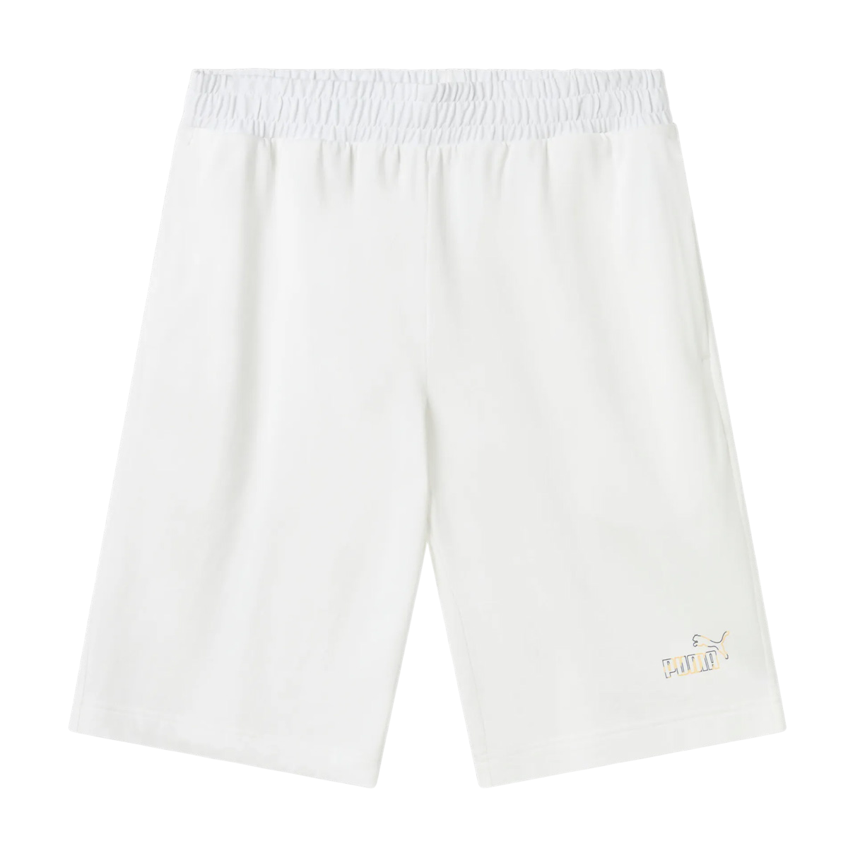 Pantaloncino Puma Uomo 688917-02 Bianco Cotone Jersey Logo Piccolo