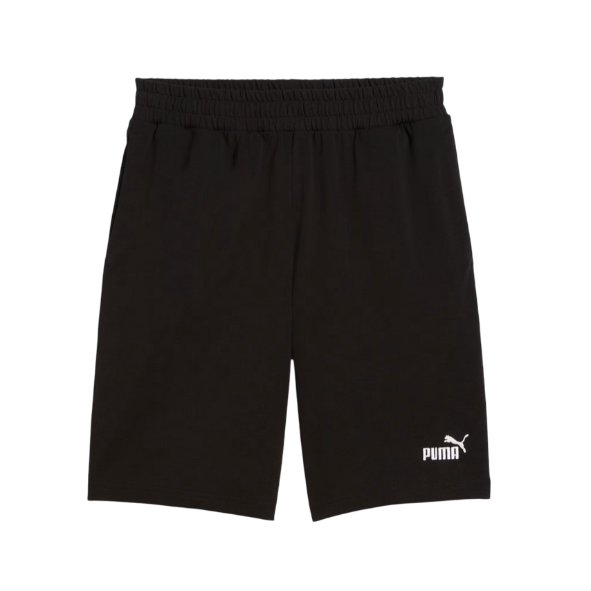 Puma pantaloncino sportivo da uomo in cotone jersey con logo ricamato 682600-01 nero