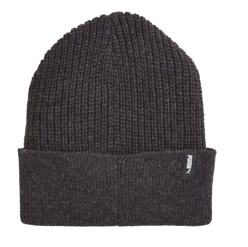 Puma cappello a cuffia a coste con logo metallico 024874-01 nero. Taglia unica