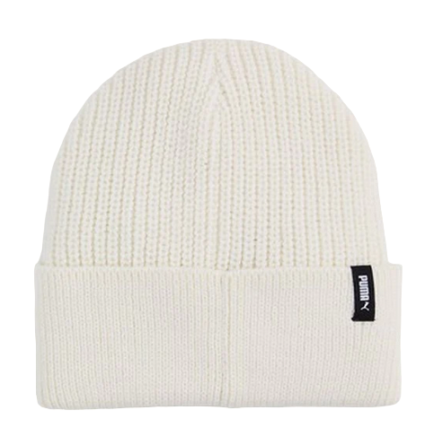 Puma cappello a cuffia a coste con logo metallico 024874-02 bianco. Taglia unica