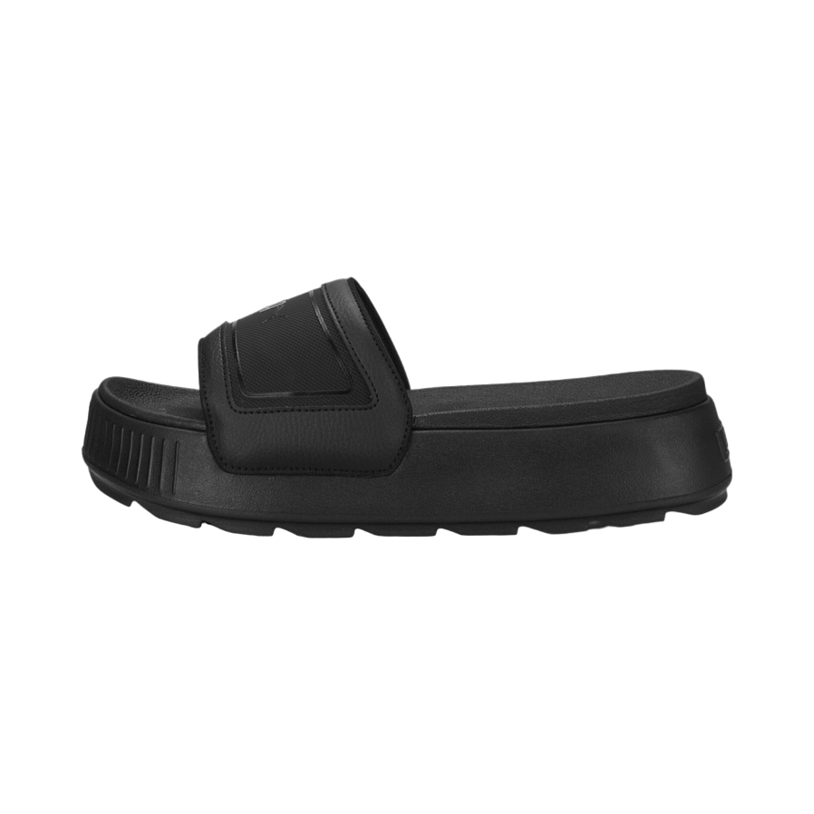 Puma ciabatta da donna con zeppa Karmen Slide 389073-01 nero