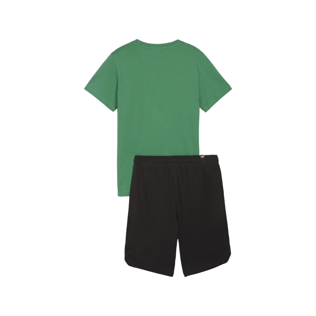 Puma completo maglietta e pantaloncino in cotone da ragazzo Squad 679284-86 verde-nero