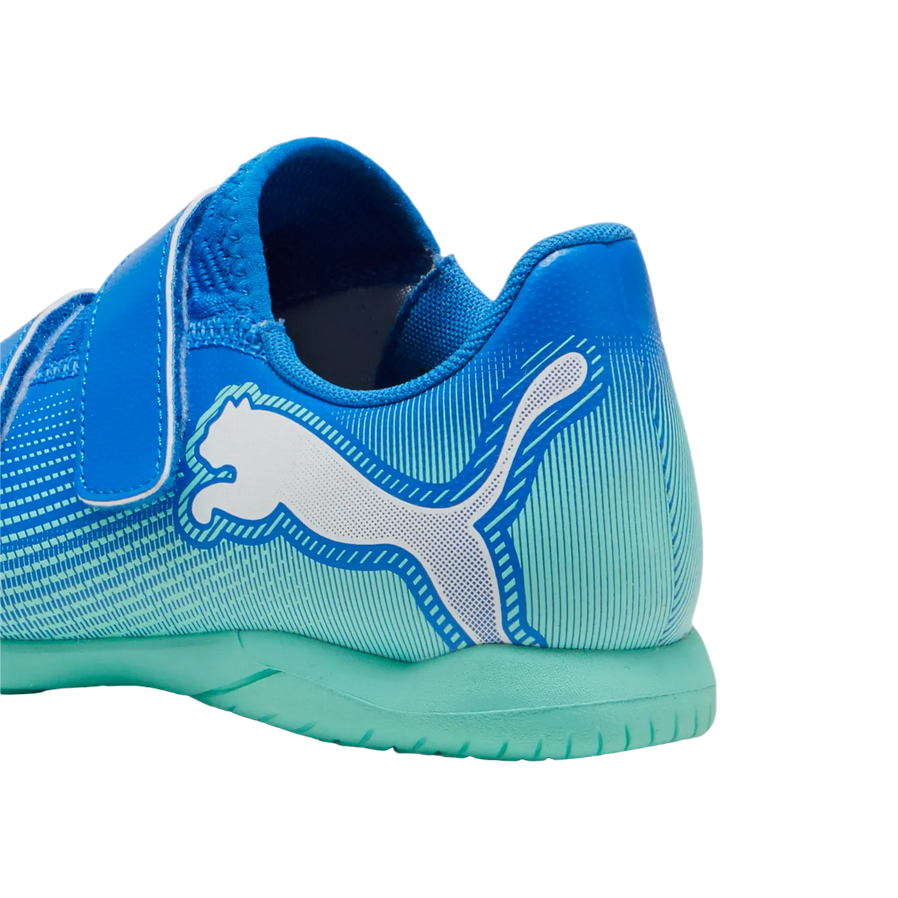 Puma scarpa da calcetto indoor da ragazzo con strappo 107956-01 azzurro-menta