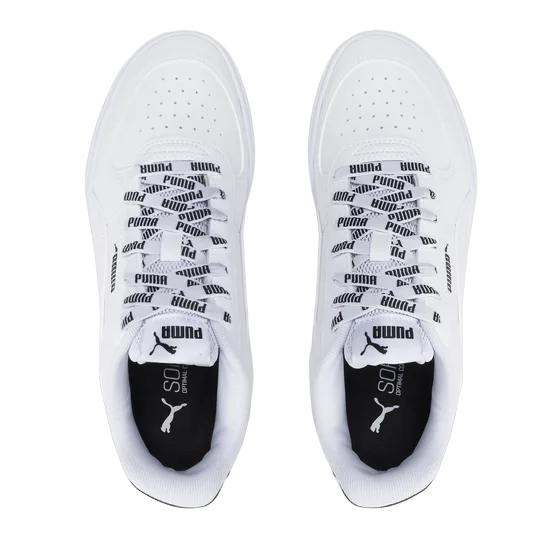 Puma scarpa sneakers da uomo Caven Logomania 383857-01 bianco