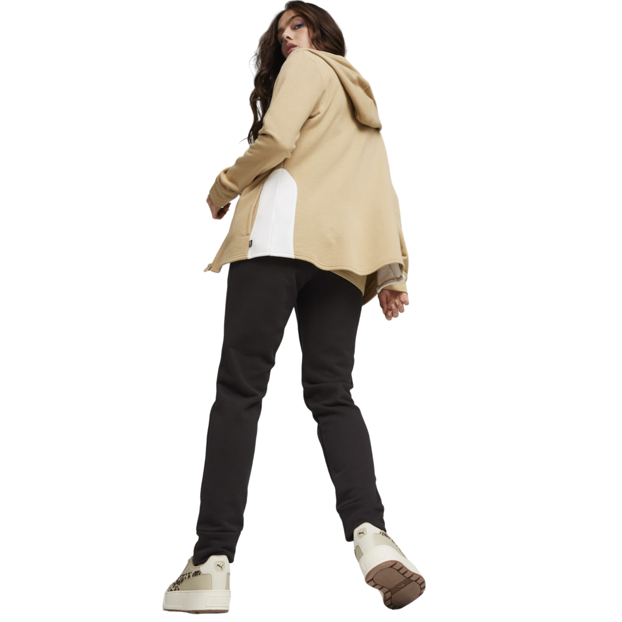 Puma tuta sportiva con cappuccio da donna Classic 673699-83 tortora