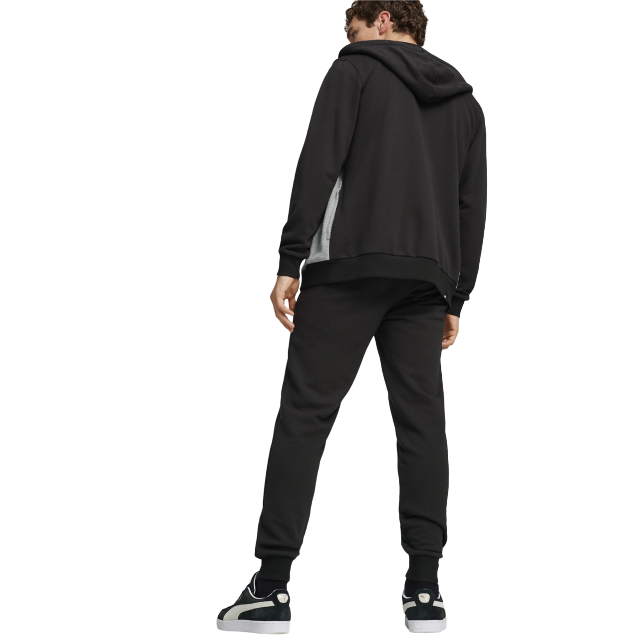Puma tuta sportiva da uomo con cappuccio 679730-01 nero-bianco