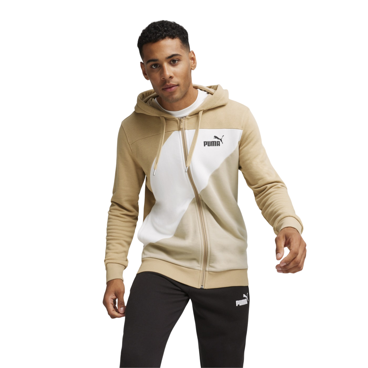 Puma tuta sportiva da uomo con cappuccio 679730-83 tortora nero