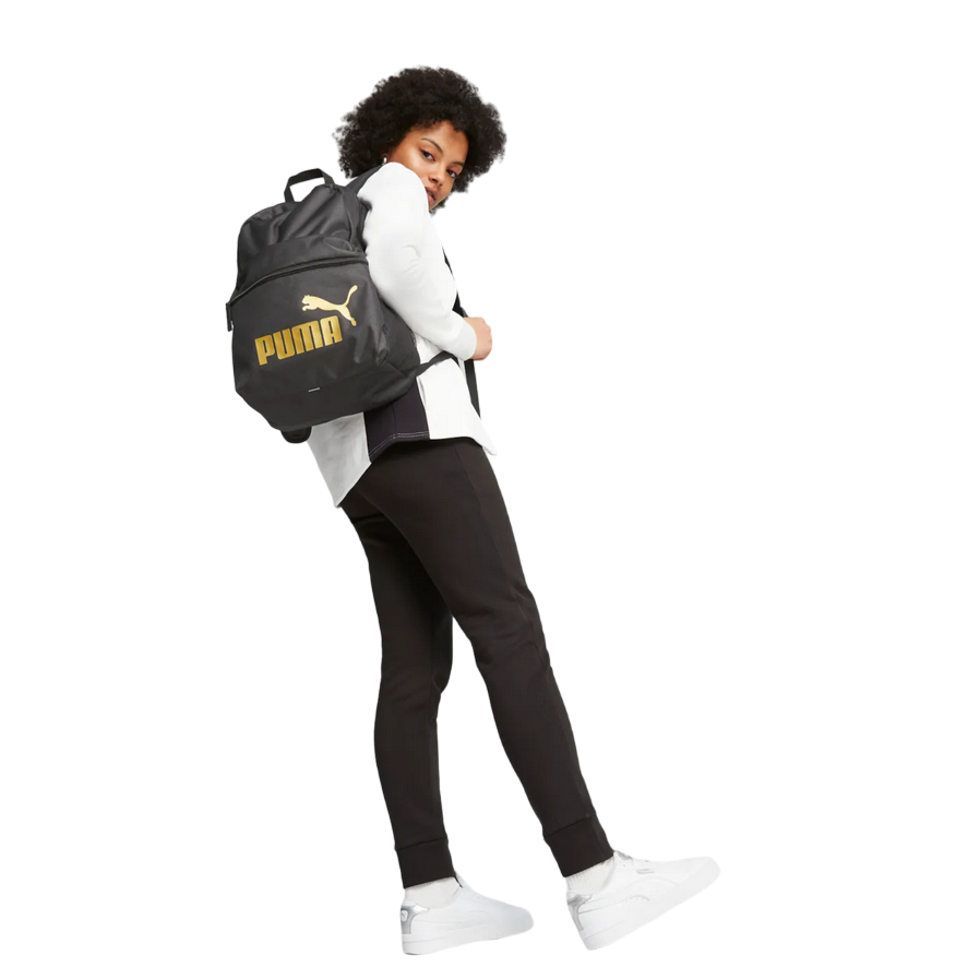 Puma zaino sportivo da ragazza per il tempo libero Phase 079943-03 nero-oro
