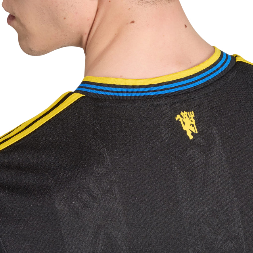 Adidas Terza Maglia Manchester United 25/26 KD4225 Nero - Maglia Calcio Ufficiale con Tecnologia AEROREADY