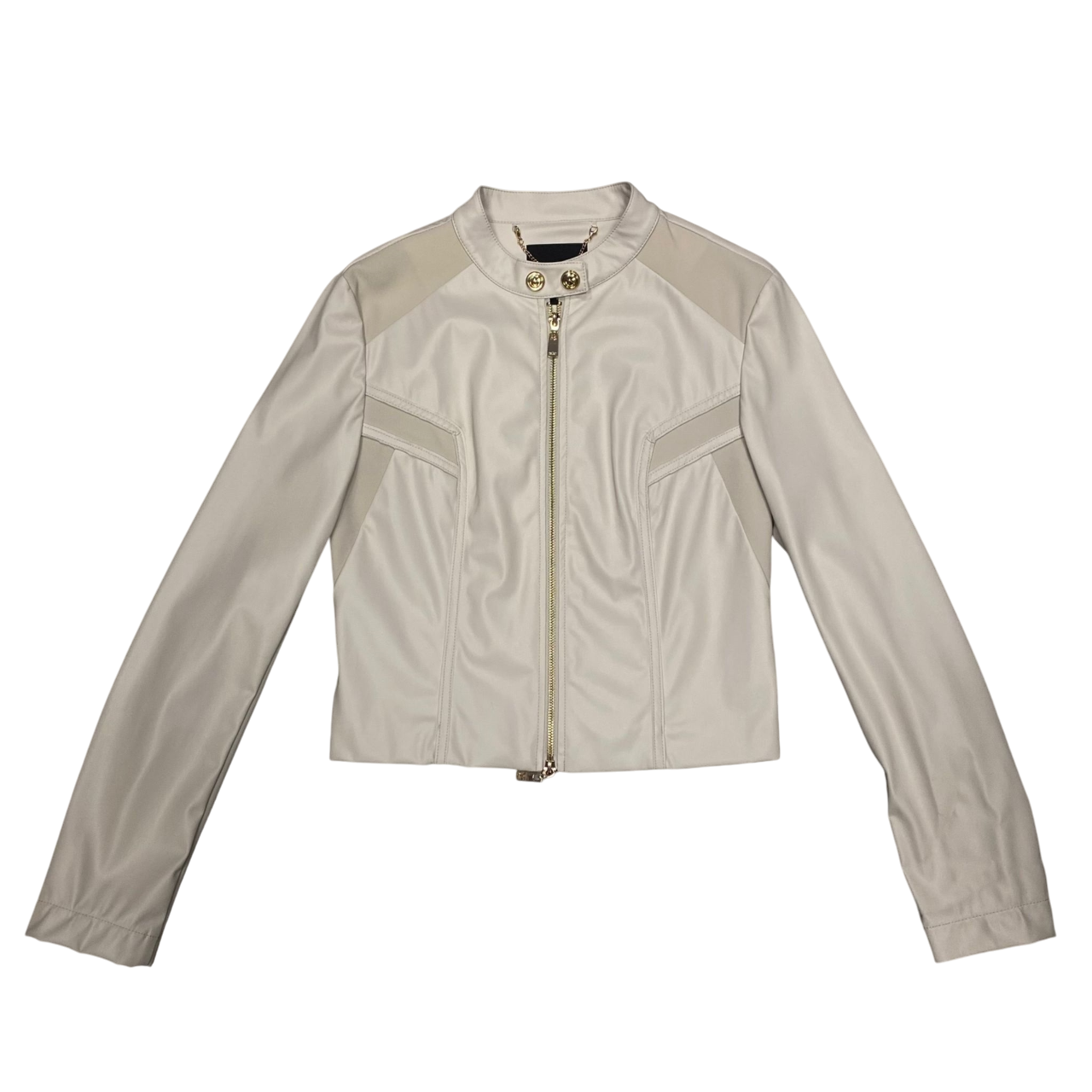 Relish giubbino effetto pelle da donna con collo coreano Ambrose RDP2405011001 betulla