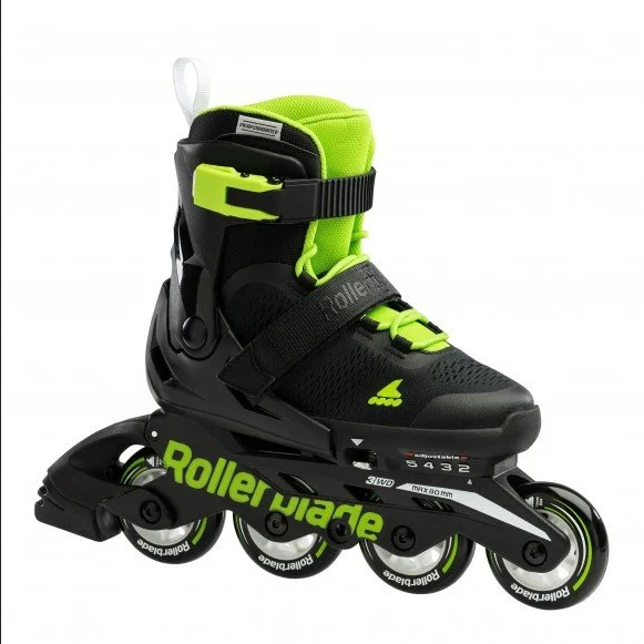 Rollerblade Pattino in linea estensibile da ragazzi Microblade 07221900T83 nero verde