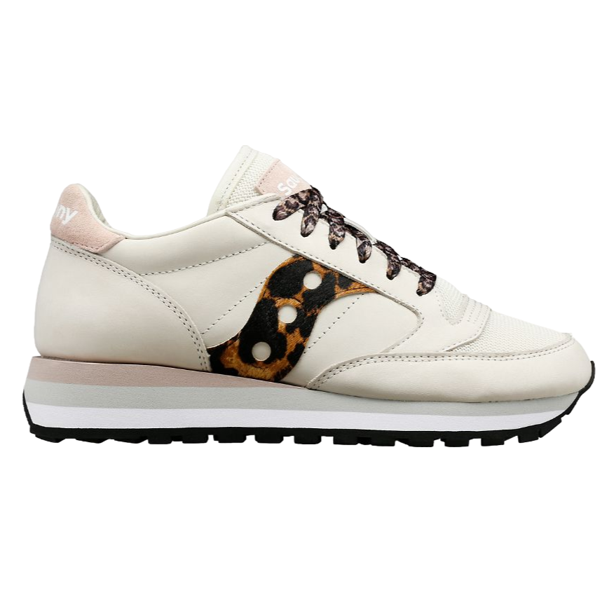 Saucony scarpa sneakers da donna con rialzo Jazz Triple S60727 2 beige leopardo