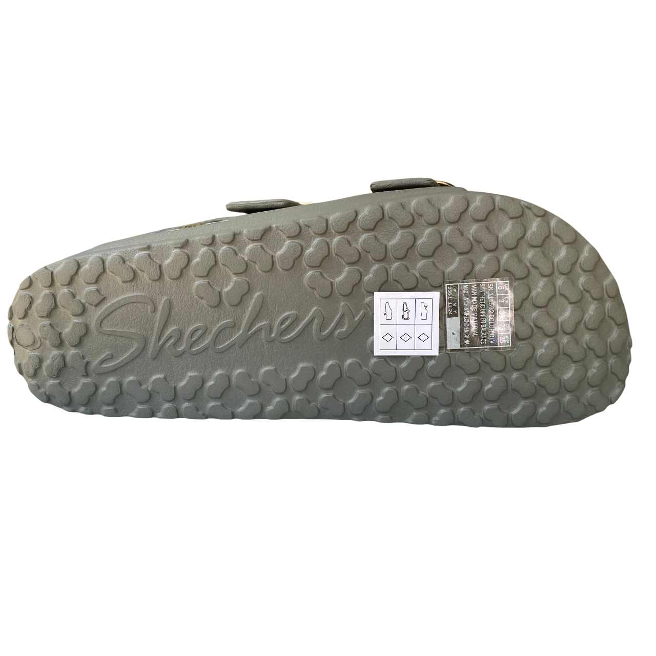 Sandali Skechers Arch Fit Cali Breeze | Comfort Podologico | 111592/OLV oliva dettaglio della suola