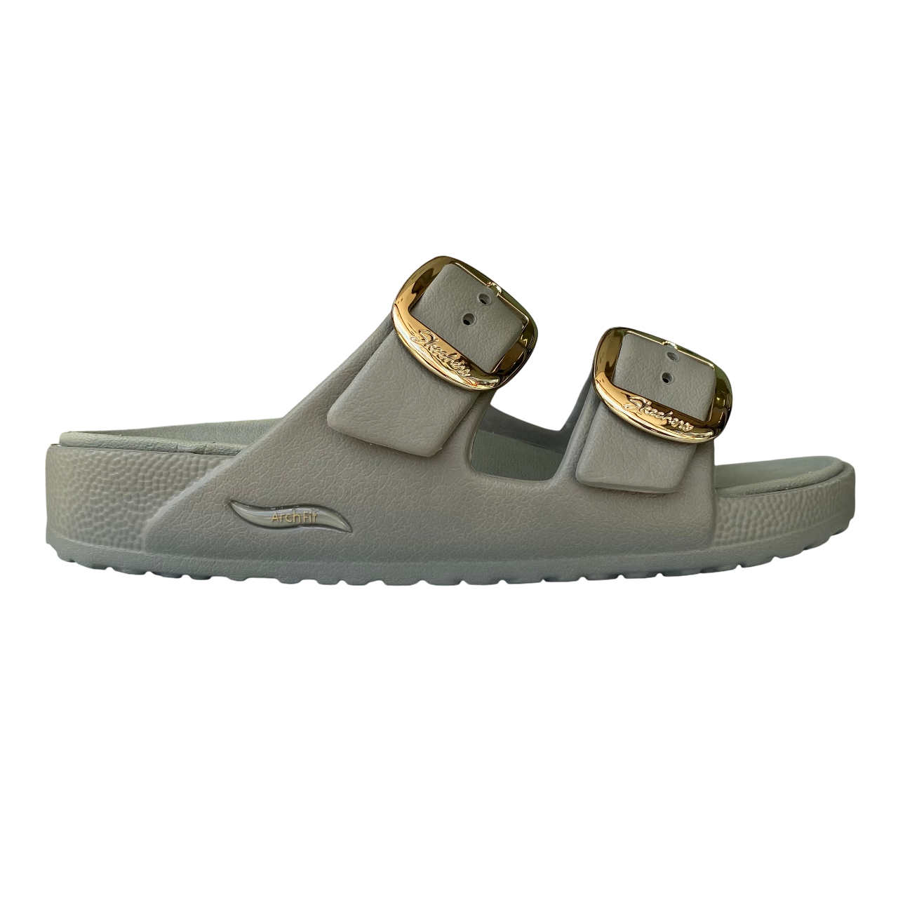 Sandali Skechers Arch Fit Cali Breeze | Comfort Podologico | 111592/OLV oliva vista laterale esterno