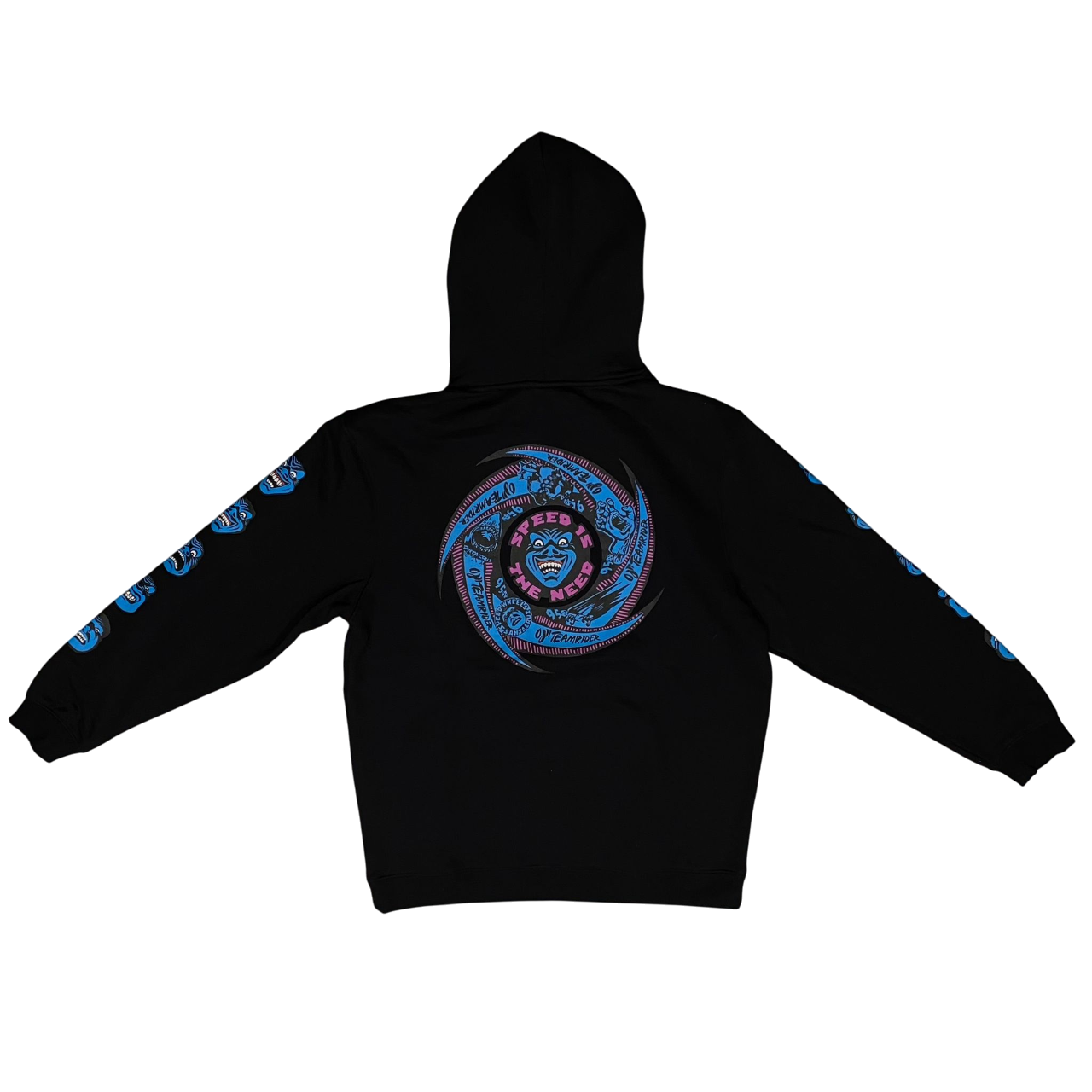 Santa Cruz felpa con cappuccio da uomo Speed Wheels Faces Hood nero