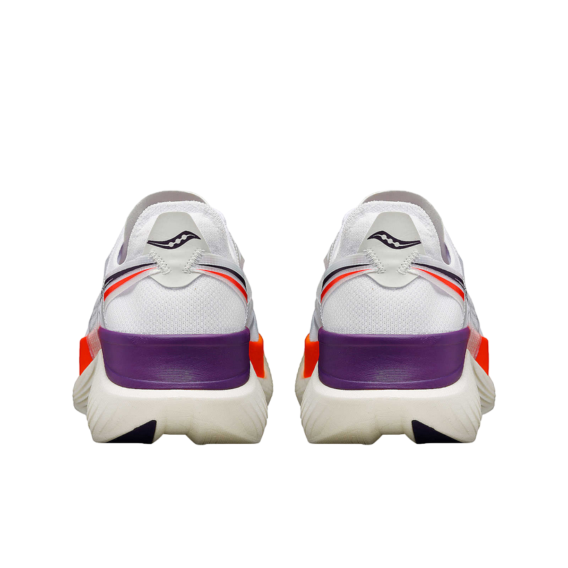 Dettaglio tallone e supporto Saucony Endorphin Elite scarpa racing con tecnologia PWRRUN HG